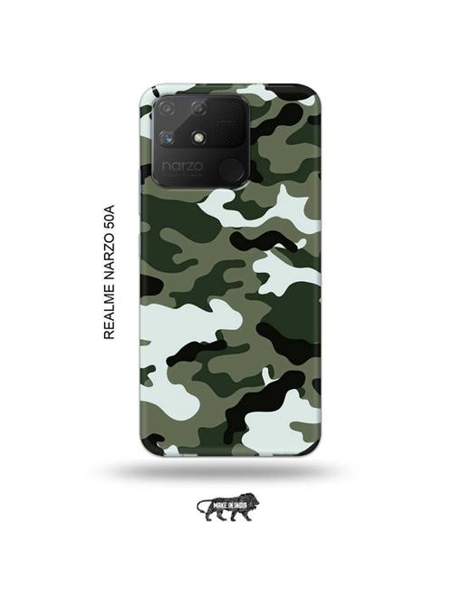 camouflage green back cover compatible with realme narzo 50a - 18999691 - Very Small Image - 1