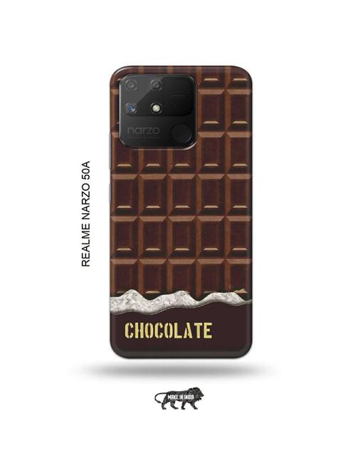 chocolate back cover compatible with realme narzo 50a - 18999707 - Very Small Image - 1