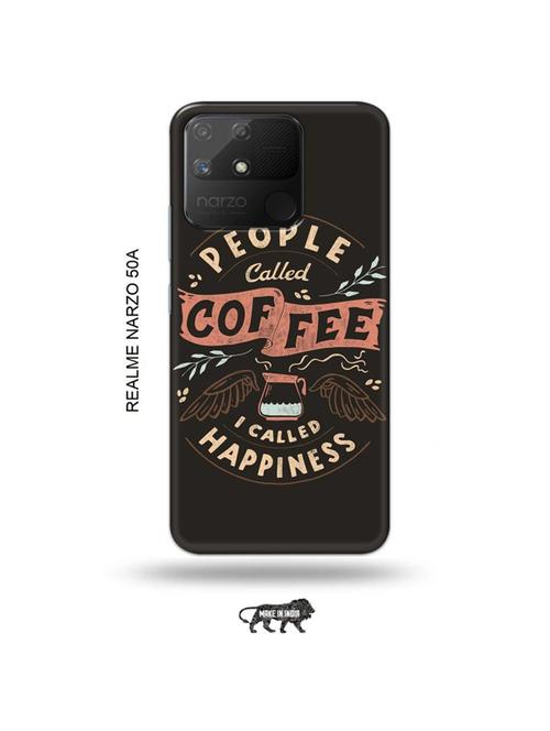 people coffee hapiness back cover compatible with realme narzo 50a - 18999710 - Very Small Image - 1