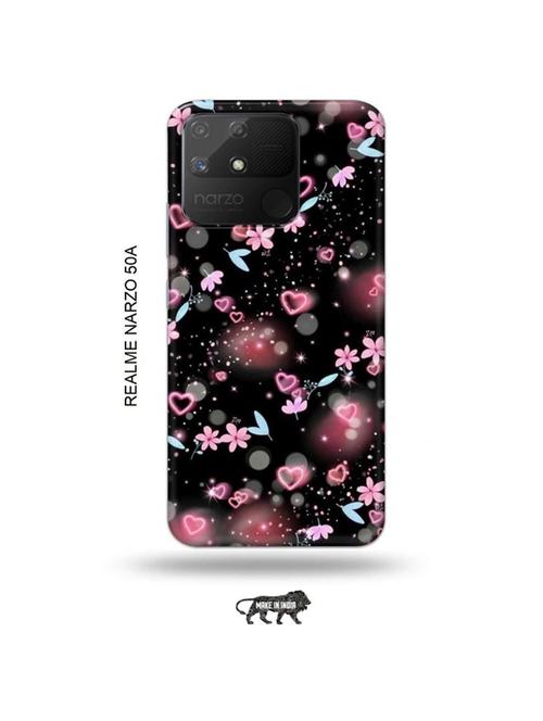 flower and hearts back cover compatible with realme narzo 50a - 18999734 - Very Small Image - 1