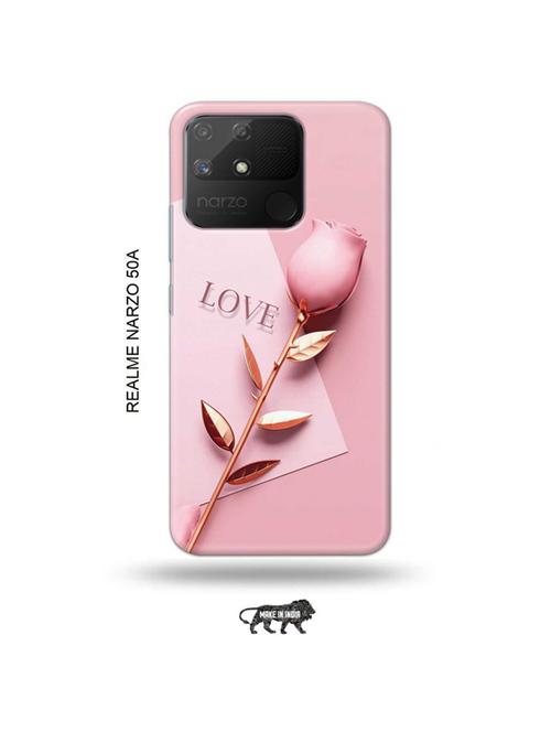flower love back cover compatible with realme narzo 50a - 18999737 - Very Small Image - 1