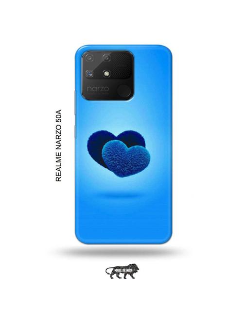 tweakymod designer printed hard case | blue hearts back cover compatible with realme narzo 50a - 18999740 - Very Small Image - 1