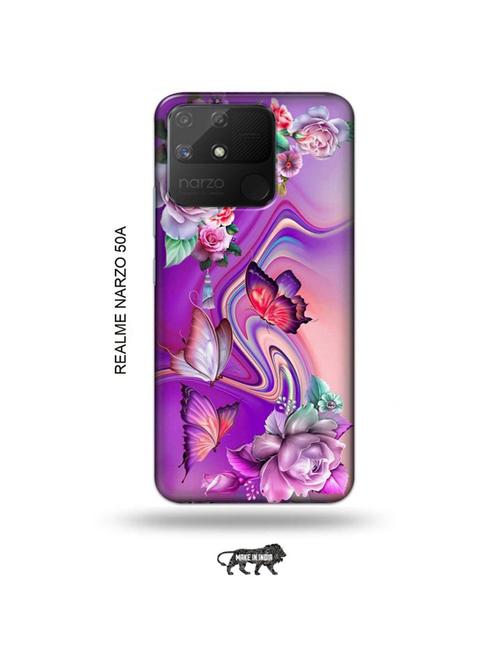 flowers back cover compatible with realme narzo 50a - 18999744 - Very Small Image - 1