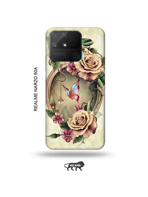 floral back cover compatible with realme narzo 50a - 18999746 - Very Small Image - 1