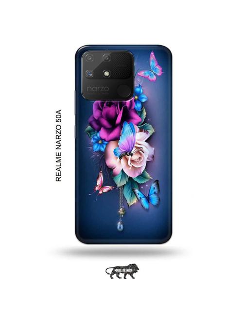 flowers back cover compatible with realme narzo 50a - 18999747 - Very Small Image - 1