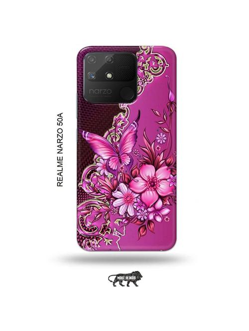 flowers back cover compatible with realme narzo 50a - 18999751 - Very Small Image - 1