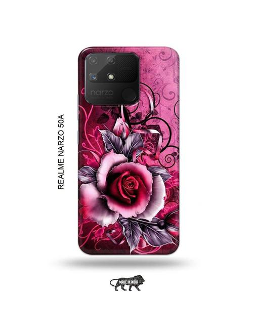 flowers back cover compatible with realme narzo 50a - 18999756 - Very Small Image - 1