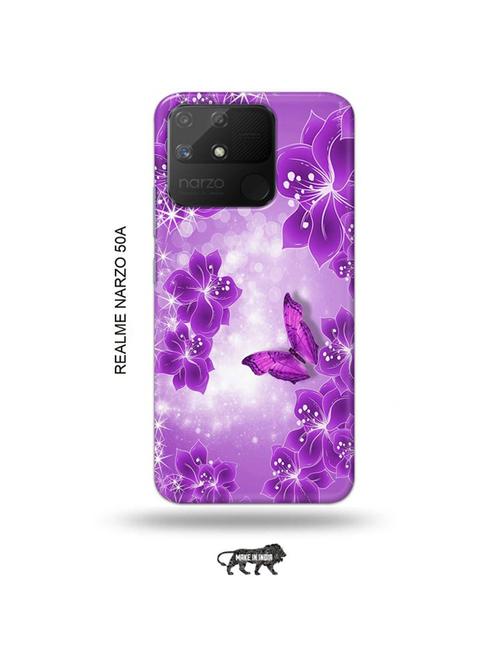 flowers back cover compatible with realme narzo 50a - 18999758 - Very Small Image - 1