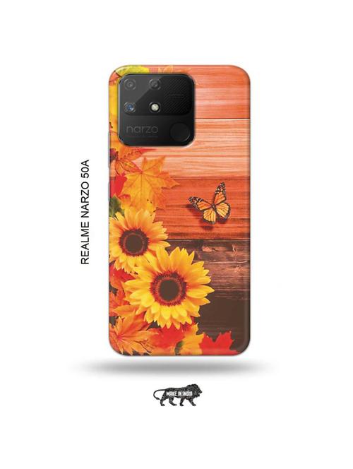 flowers back cover compatible with realme narzo 50a - 18999764 - Very Small Image - 1