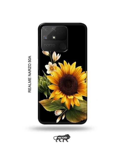 flowers back cover compatible with realme narzo 50a - 18999767 - Very Small Image - 1