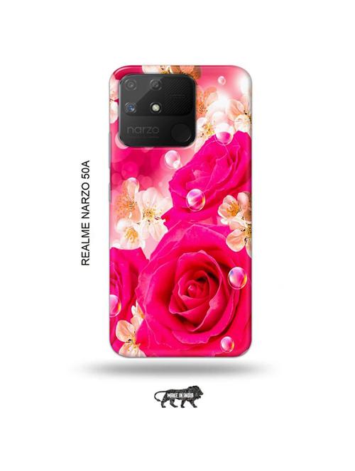 flowers back cover compatible with realme narzo 50a - 18999768 - Very Small Image - 1