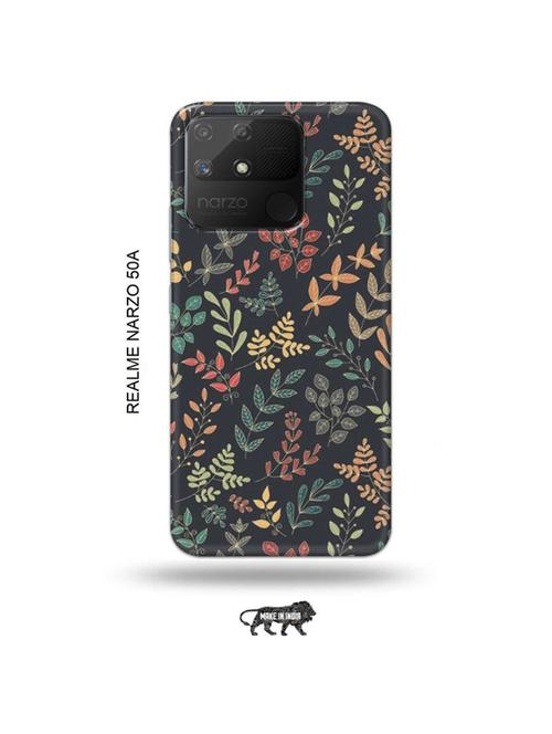 flowers back cover compatible with realme narzo 50a - 18999769 - Very Small Image - 1