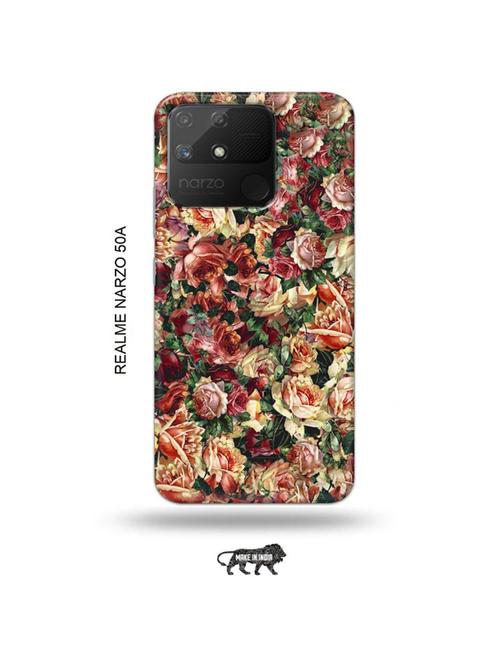 flowers back cover compatible with realme narzo 50a - 18999774 - Very Small Image - 1
