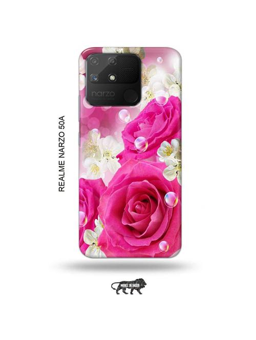flowers back cover compatible with realme narzo 50a - 18999775 - Very Small Image - 1