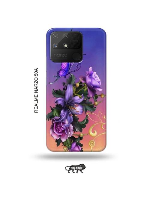 flowers back cover compatible with realme narzo 50a - 18999776 - Very Small Image - 1