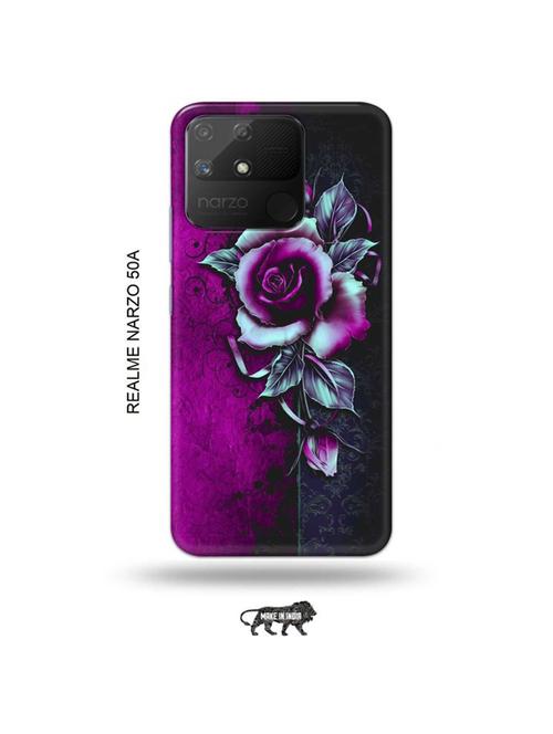 flowers back cover compatible with realme narzo 50a - 18999777 - Very Small Image - 1