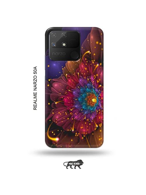 flowers back cover compatible with realme narzo 50a - 18999778 - Very Small Image - 1