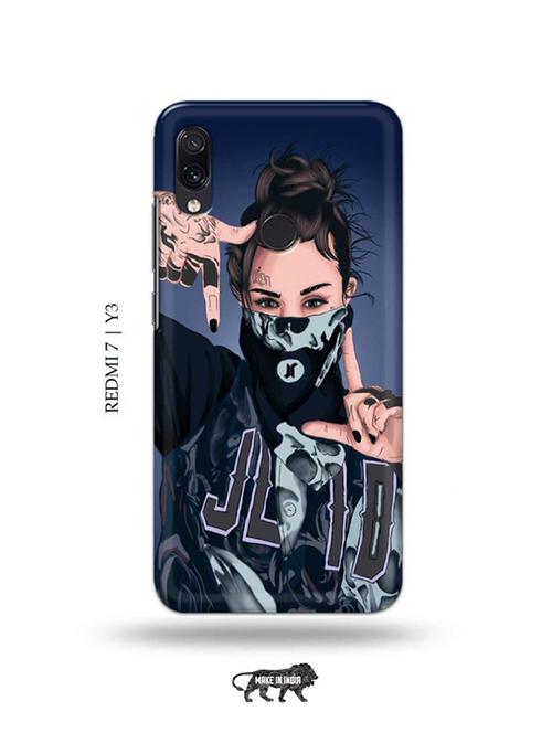 funky girl back cover compatible with redmi 7, redmi y3 - 19000926 - Very Small Image - 1