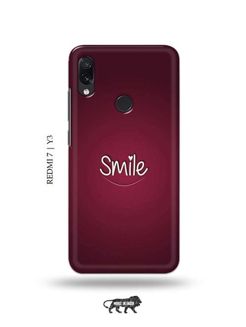 smile back cover compatible with redmi 7, redmi y3 - 19001022 - Very Small Image - 1