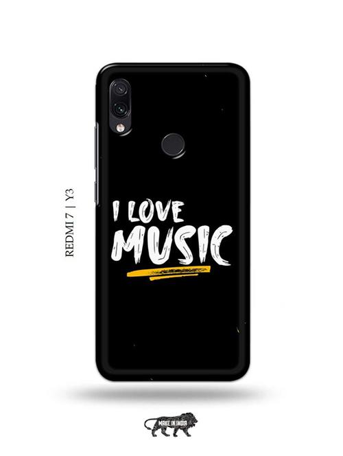 i love music back cover compatible with redmi 7, redmi y3 - 19001040 - Very Small Image - 1