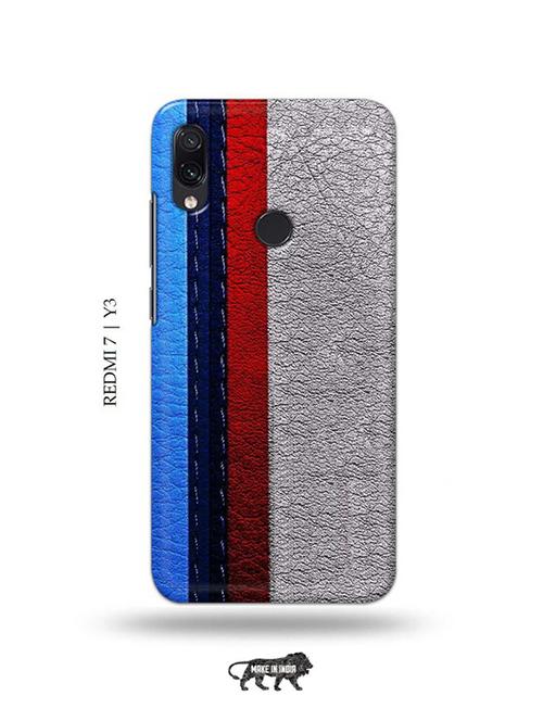 leather strips back cover compatible with redmi 7, redmi y3 - 19001208 - Very Small Image - 1