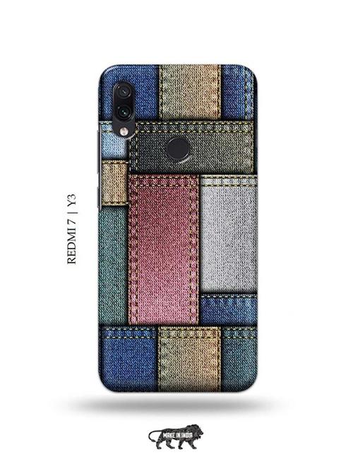 denim back cover compatible with redmi 7, redmi y3 - 19001209 - Very Small Image - 1