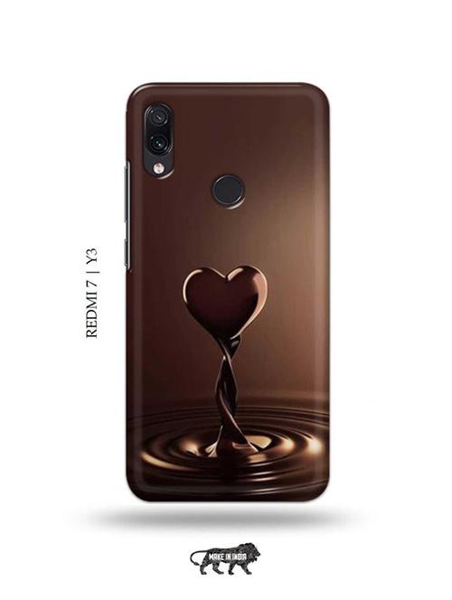 chocolate heart back cover compatible with redmi 7, redmi y3 - 19001233 - Very Small Image - 1