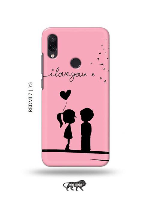 i love you back cover compatible with redmi 7, redmi y3 - 19001239 - Very Small Image - 1
