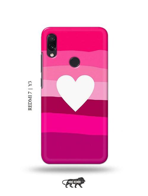 heart back cover compatible with redmi 7, redmi y3 - 19001242 - Very Small Image - 1