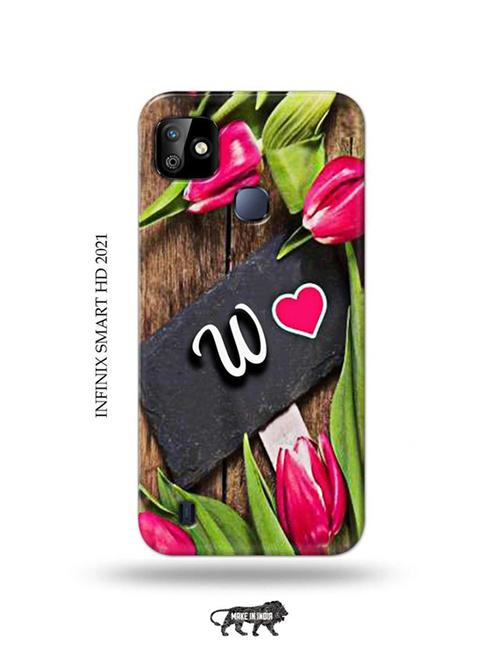 flower letter w back cover compatible with infinix smart hd 2021 - 19001359 - Very Small Image - 1