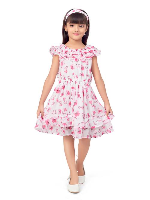 girls printed frock - 19002645 - Very Small Image - 1