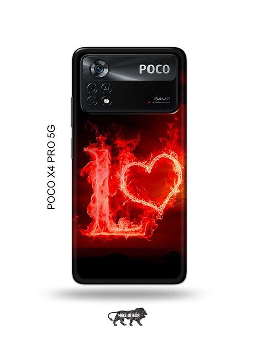fire heart letter l back cover compatible with poco x4 pro 5g - 19002889 - Very Small Image - 1