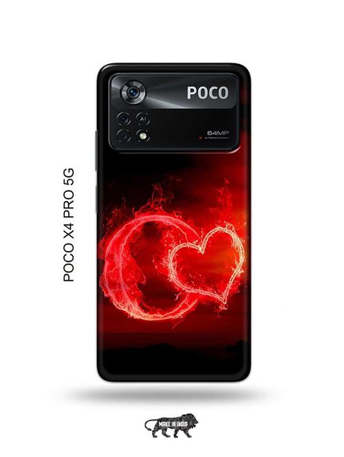 fire heart letter o back cover compatible with poco x4 pro 5g - 19002892 - Very Small Image - 1