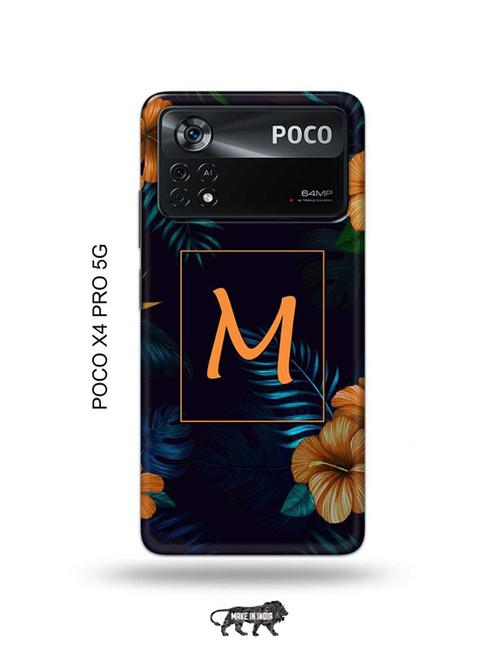 floral m back cover compatible with poco x4 pro 5g - 19002916 - Very Small Image - 1