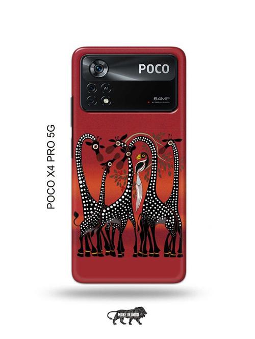 kalankari giraffe back cover compatible with poco x4 pro 5g - 19003013 - Very Small Image - 1