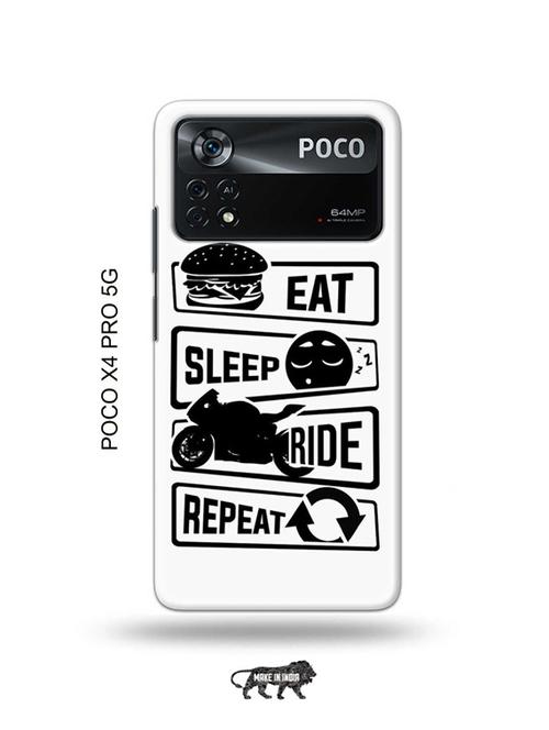 eat sleep ride repeat back cover compatible with poco x4 pro 5g - 19003061 - Very Small Image - 1