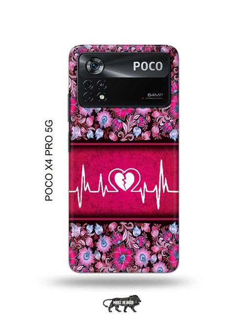 heart ecg back cover compatible with poco x4 pro 5g - 19003078 - Very Small Image - 1