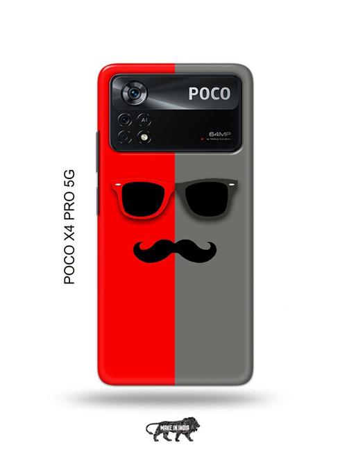 hipster red back cover compatible with poco x4 pro 5g - 19003130 - Very Small Image - 1