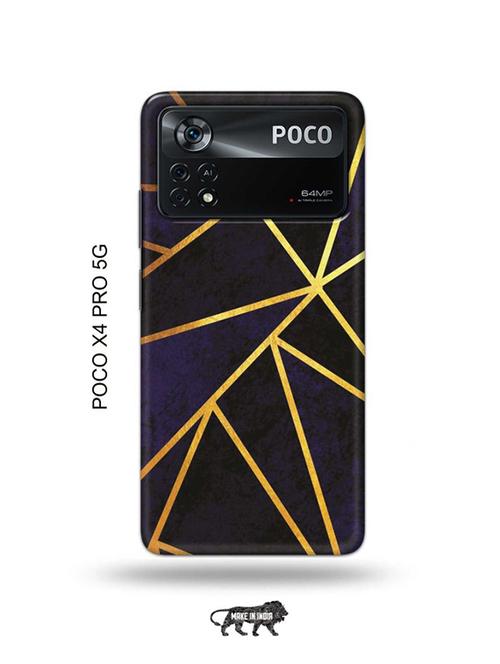 tweakymod designer printed hard case | vertical gold strips back cover compatible with poco x4 pro 5g - 19003217 - Very Small Image - 1