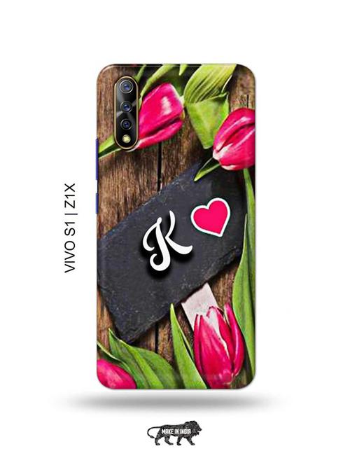flower letter k back cover compatible with vivo s1, vivo z1x - 19003361 - Very Small Image - 1