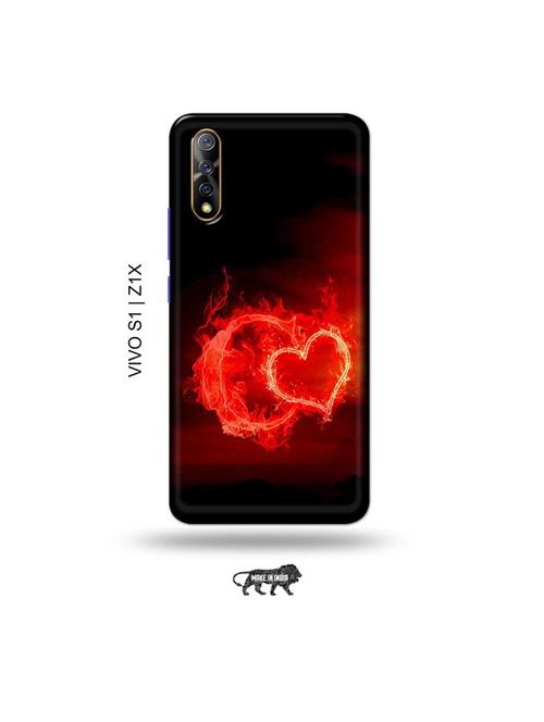 fire heart letter c back cover compatible with vivo s1, vivo z1x - 19003381 - Very Small Image - 1