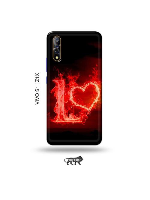 fire heart letter l back cover compatible with vivo s1, vivo z1x - 19003390 - Very Small Image - 1