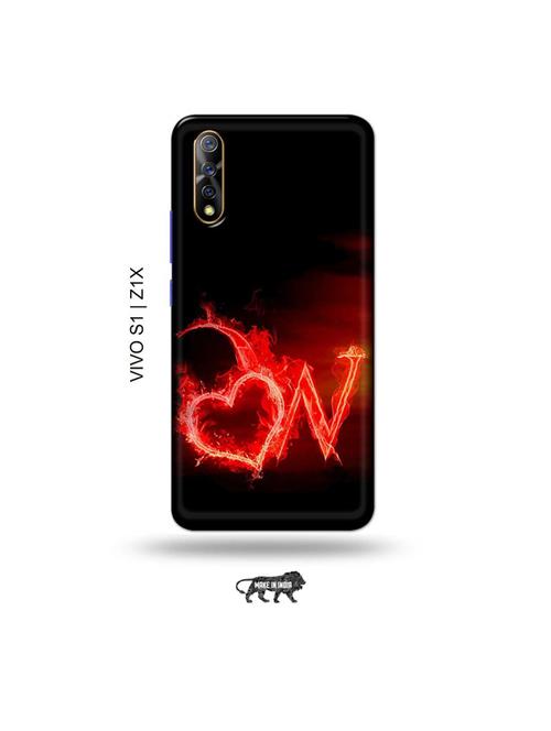 fire heart letter w back cover compatible with vivo s1, vivo z1x - 19003401 - Very Small Image - 1