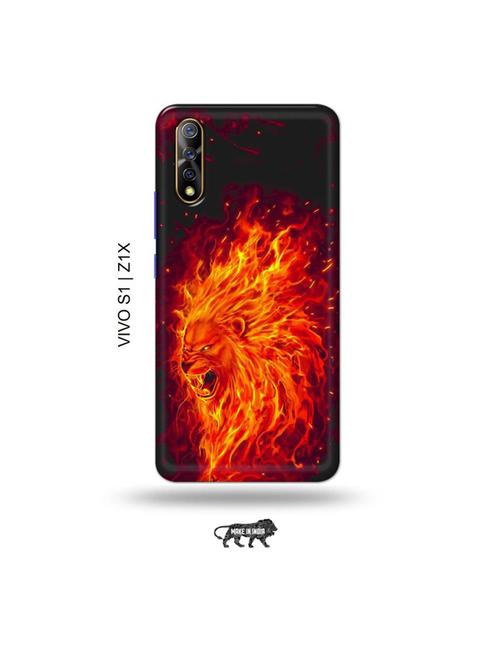 firey lion back cover compatible with vivo s1, vivo z1x - 19003508 - Very Small Image - 1