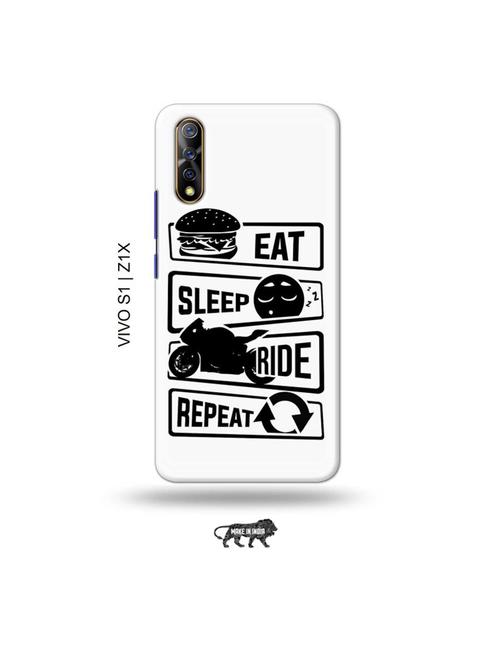 eat sleep ride repeat back cover compatible with vivo s1, vivo z1x - 19003562 - Very Small Image - 1