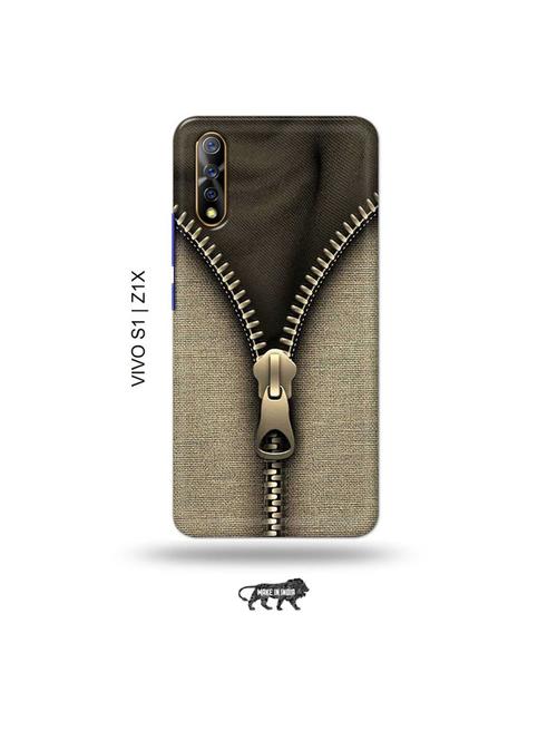 zipper back cover compatible with vivo s1, vivo z1x - 19003574 - Very Small Image - 1