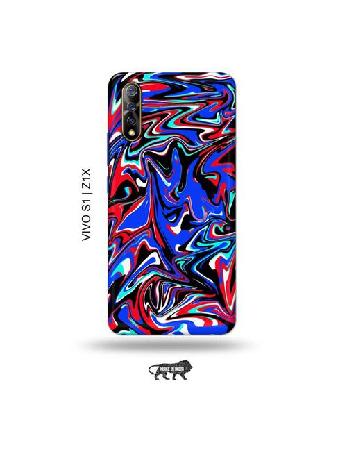 messy colour back cover compatible with vivo s1, vivo z1x - 19003703 - Very Small Image - 1