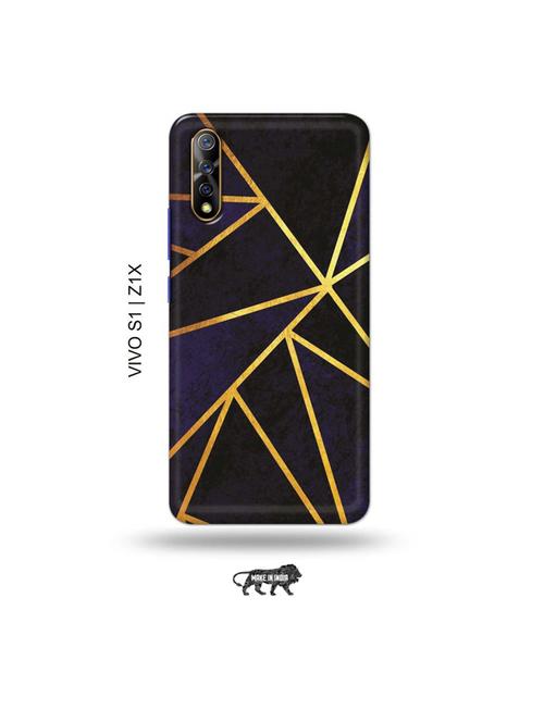 vertical gold strips back cover compatible with vivo s1, vivo z1x - 19003718 - Very Small Image - 1