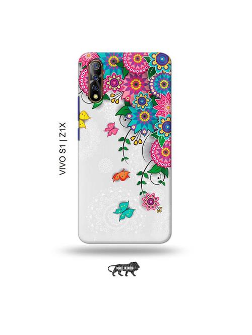 flowers back cover compatible with vivo s1, vivo z1x - 19003773 - Very Small Image - 1
