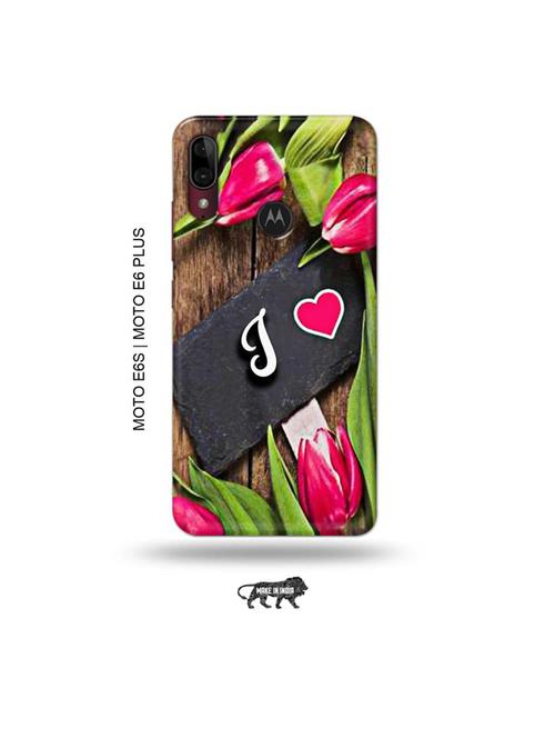 flower letter i back cover compatible with moto e6s , moto e6 plus - 19003860 - Very Small Image - 1